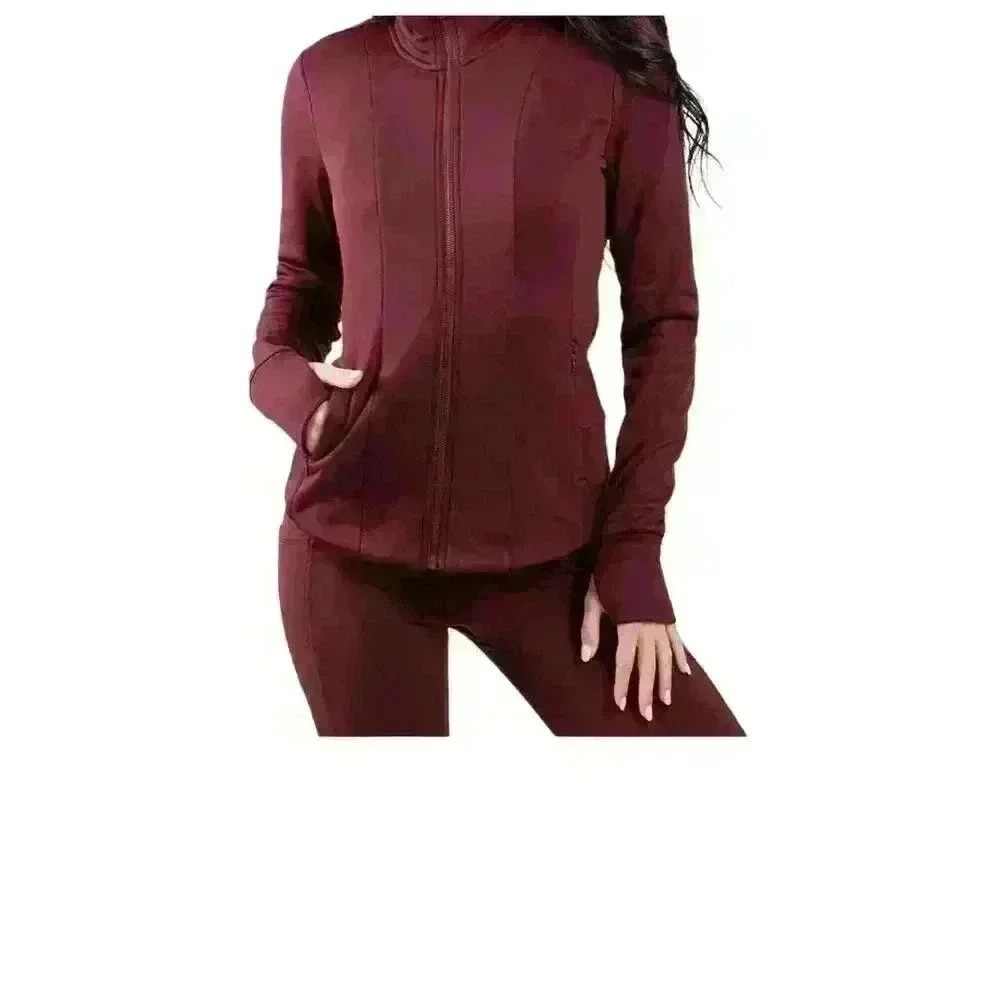 Yogalicious Womens Soft Lightweight Full Zip Yoga Jacket with Side Pockets